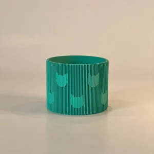 Maceta Gatos color Azul Menta