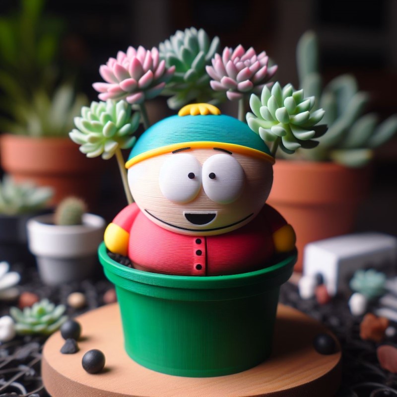 Idea de un macetero de Cartman