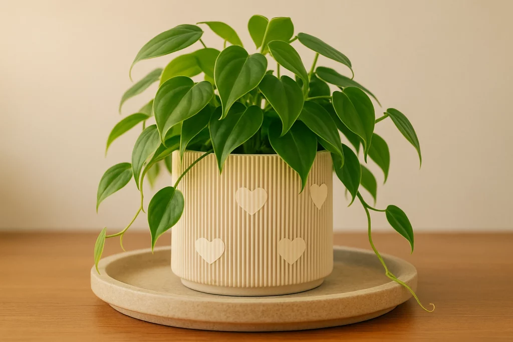 Un philodendron en una maceta