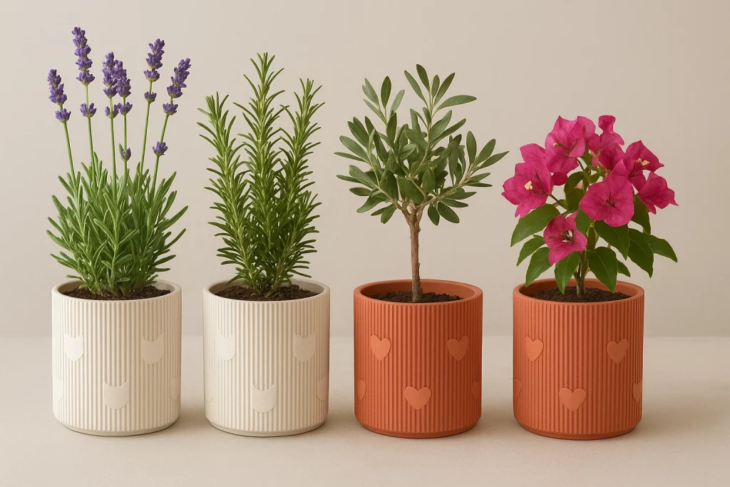 Plantas autóctonas del mediterráneo en maceta