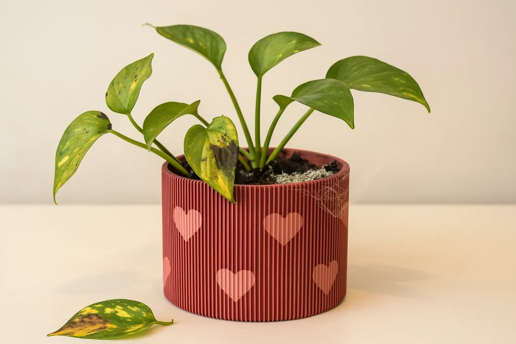 Una planta con alguna plaga