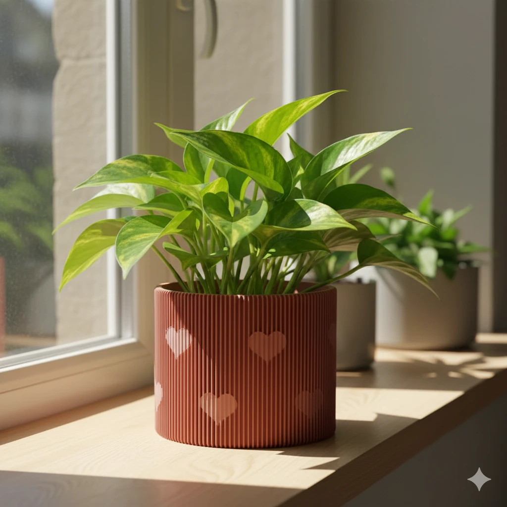 Un poto en una maceta impresa en 3d